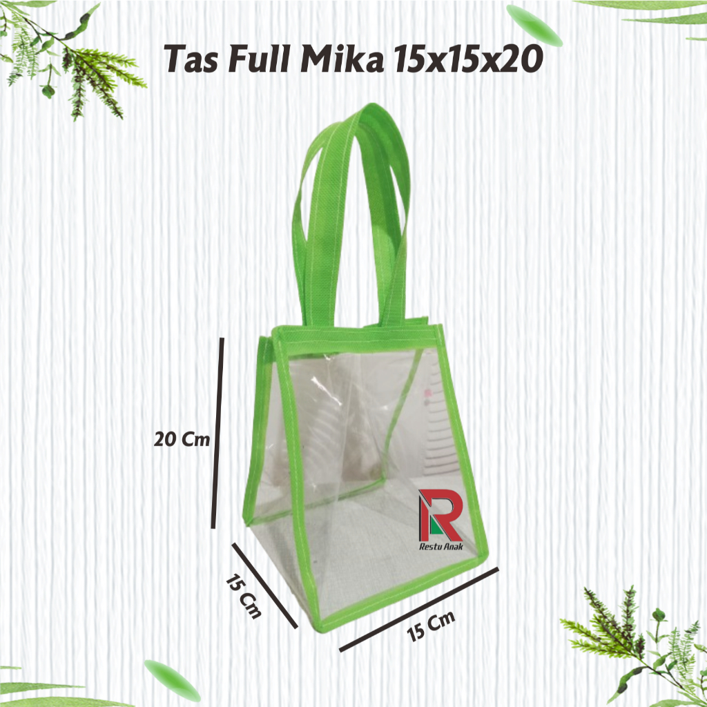 

Tas Full Mika 15x15x20/Goodie bag Mika Aqiqah, Wisuda, Haji, Umrah, Khitan, Pernikahan