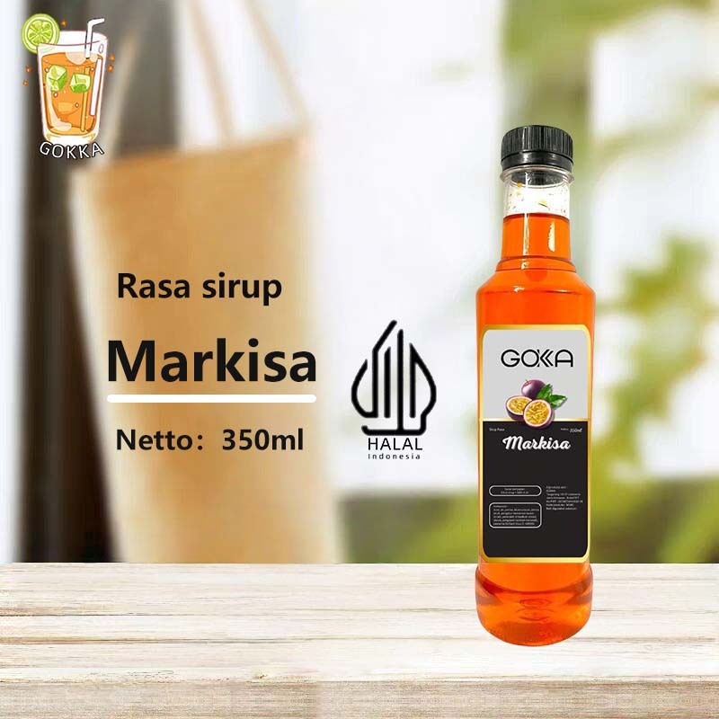 

GOKKA Markisa Minuman Konsetrat Markisa Syrup Sirup Cair Sertifikasi HALAL 350ml