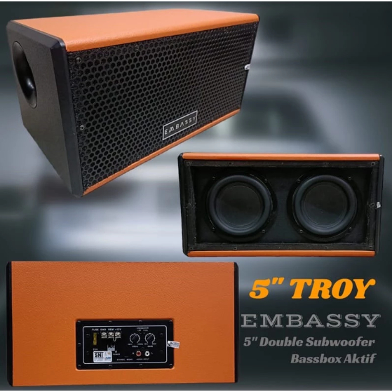 SUBWOOFER AKTIF 5" Inch Embassy TROY Bassbox Aktif