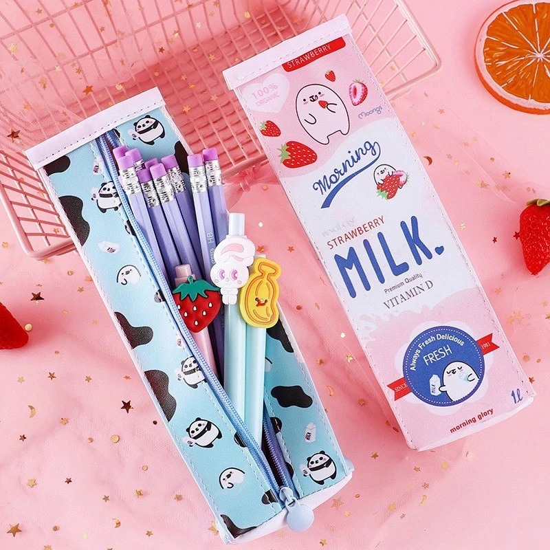 

Tempat Pensil Unik Bentuk Kotak Susu / Kotak Pensil Aesthetic / Pencil Case Milk Lucu