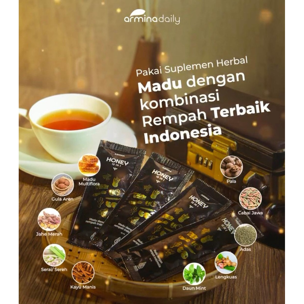 

Madu Rempah Ashiha Honey 10 in 1 , Madu kesehatan untuk stamina