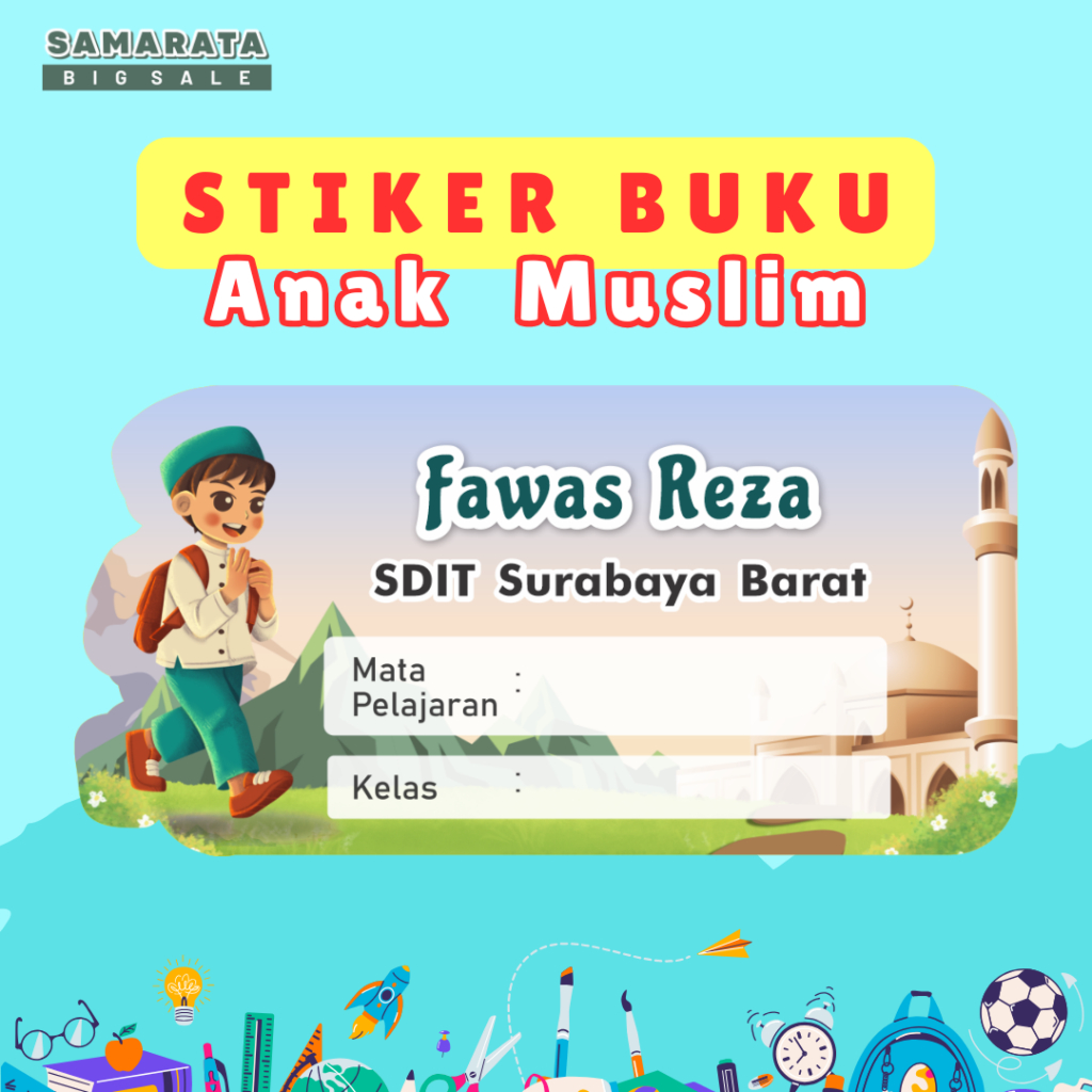 

Stiker Anak Muslim Stiker Buku Anak Cowok Muslim Bentuk Cutting