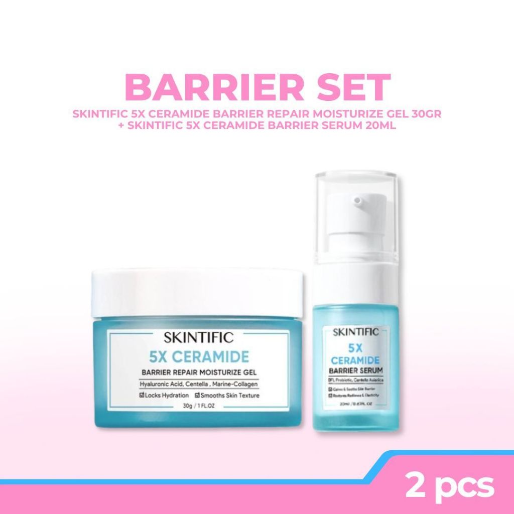 [BARRIER SET] SKINTIFIC 5X CERAMIDE BARRIER MOISTURIZER GEL 30GR + 5X CERAMIDE BARRIER SERUM 20ML