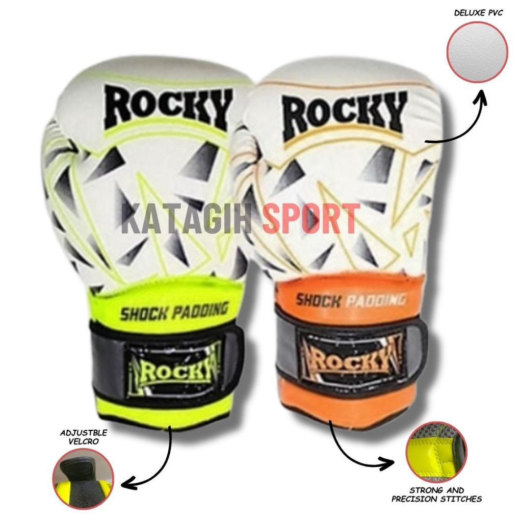 Sarung Tinju Boxing Muay Thai Glove Rocky 1071Original  / Glove Sarung Tinju Rocky