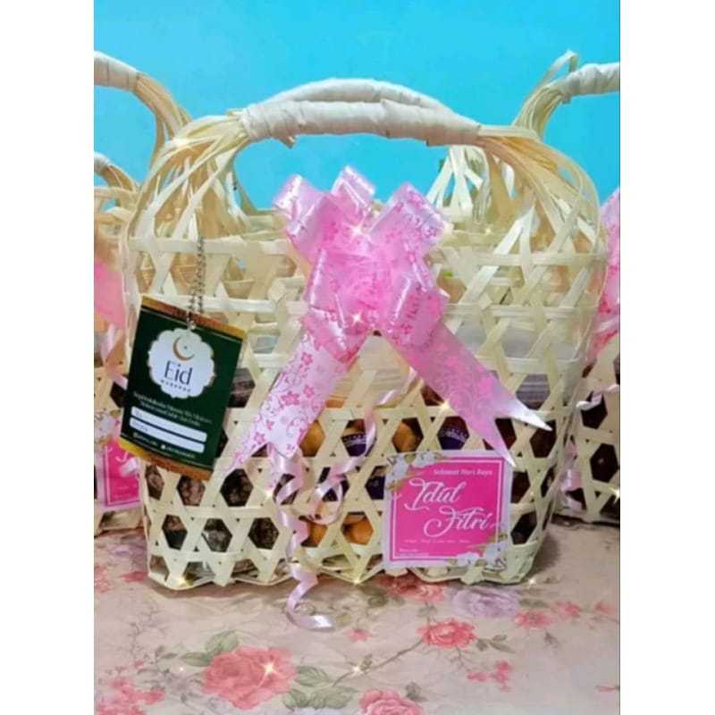 keranjang hampers anyaman bambu keranjang parsel buah serbaguna
