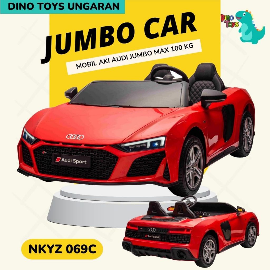 MOBIL AKI ANAK JUMBO Audi R8 Sport NKYZ 069C MOBIL AKI ANAK DINO TOYS MOBIL AKI JUMBO DEWASA