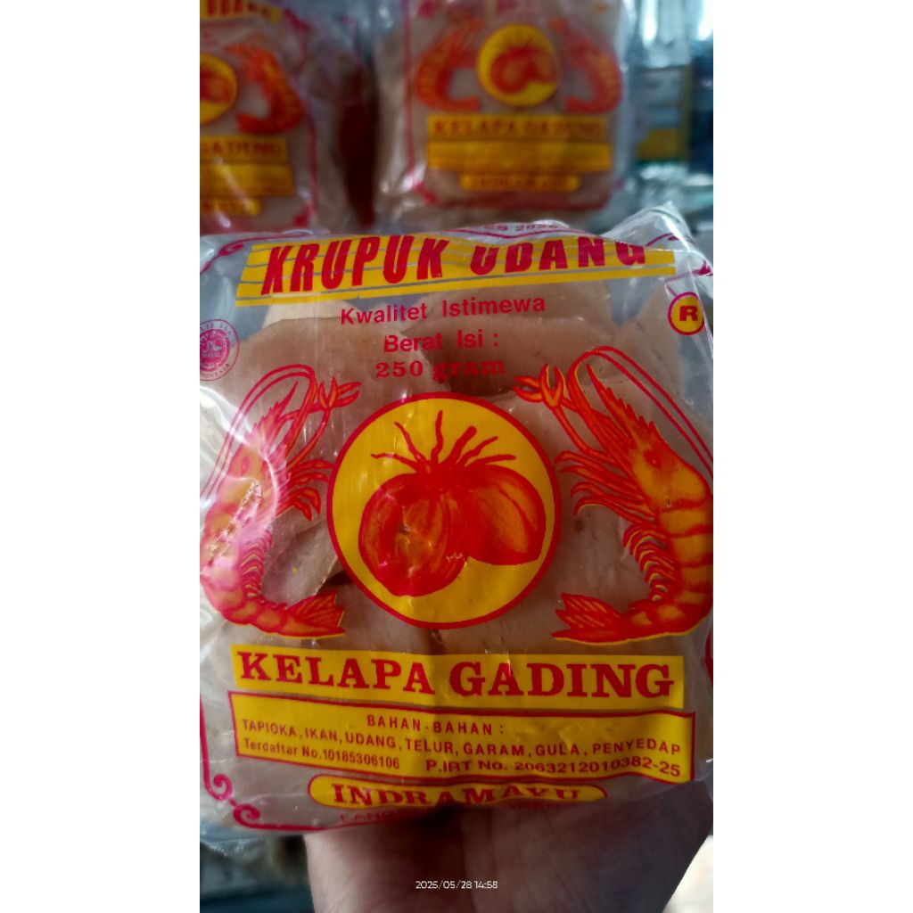 

Krupuk udang INDRAMAYU Kelapa Gading 250gr free bublewrap
