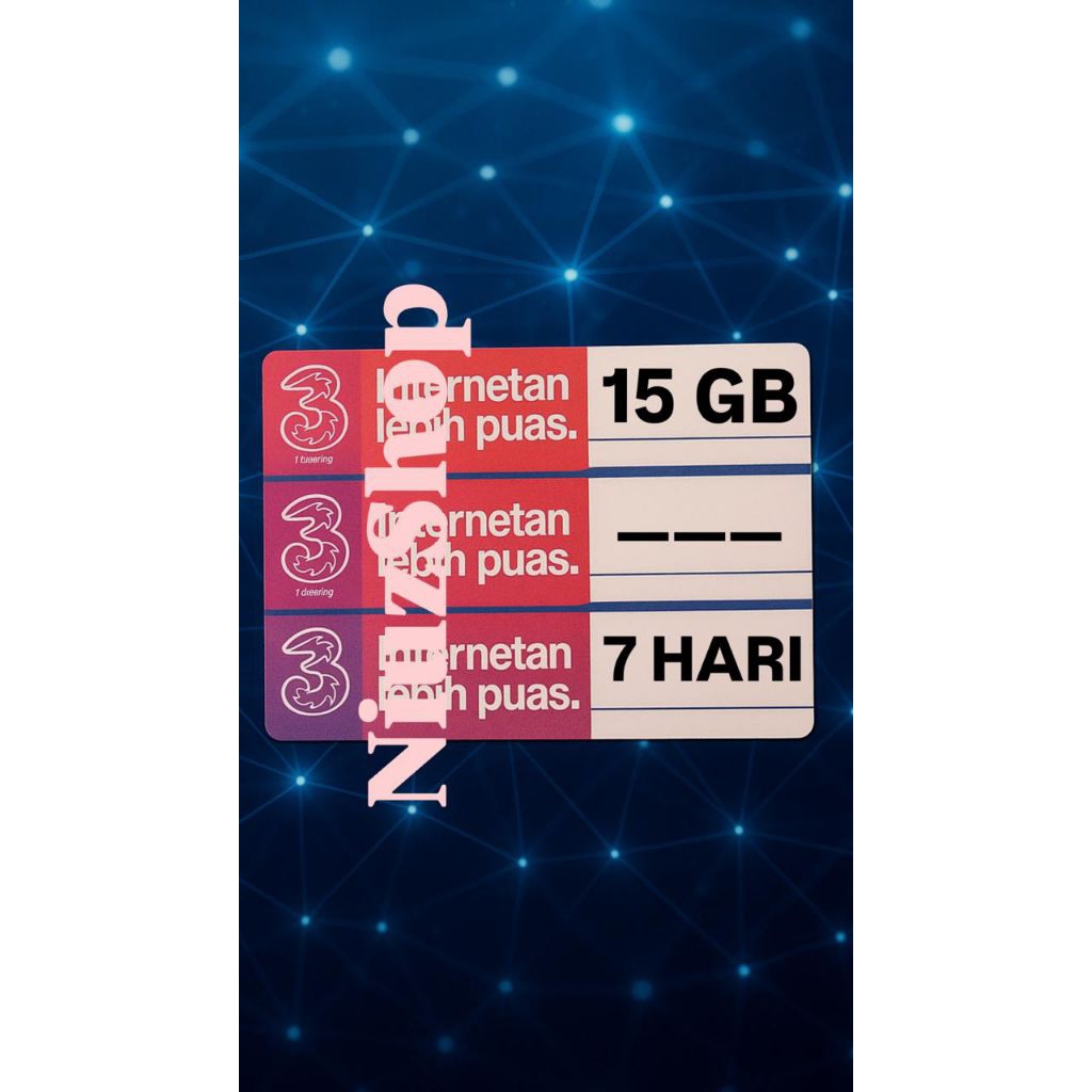VOUCHER TRI 15GB 7HARI