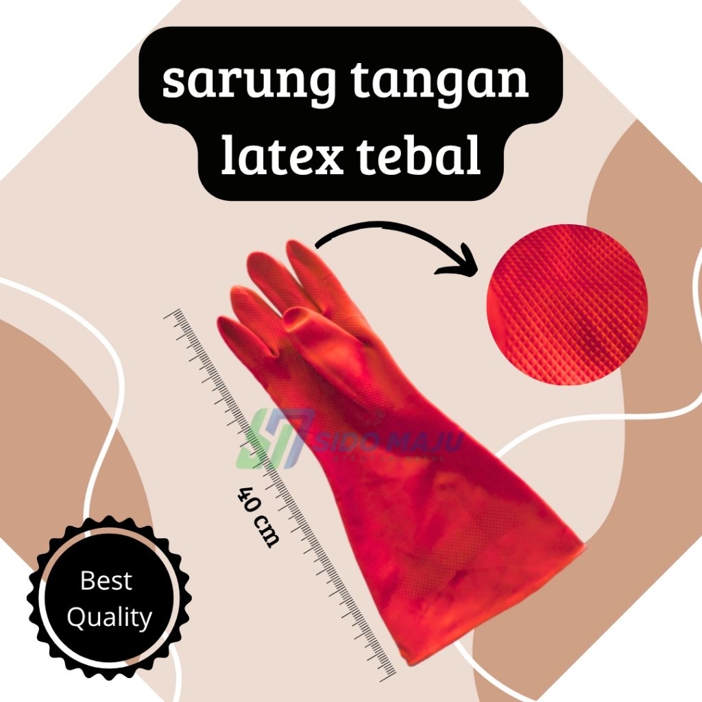 Sarung Tangan karet tebal gloves latex gloves industrial
