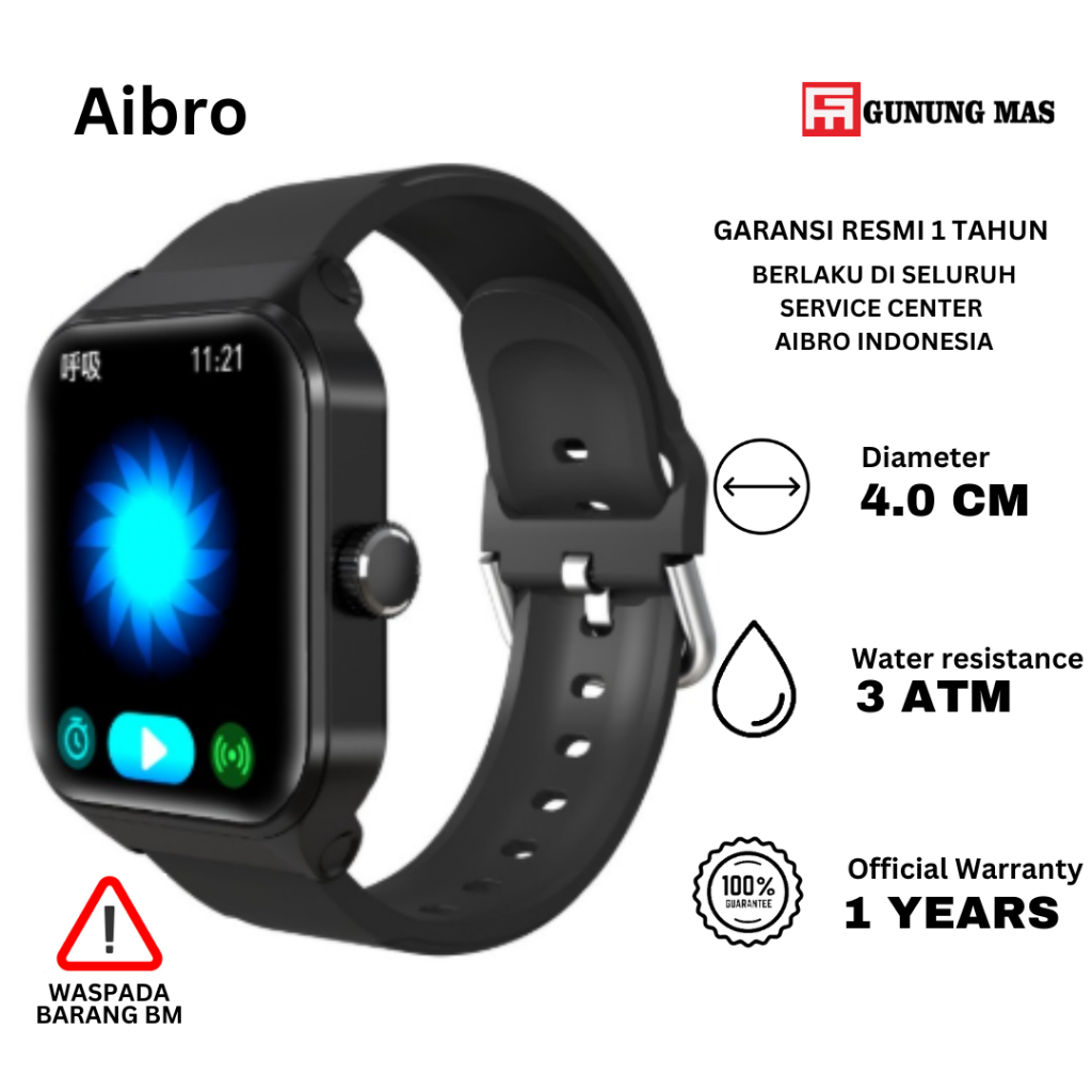Jam Tangan Smartwatch AIBRO F6 Smartwatch Original 100%
