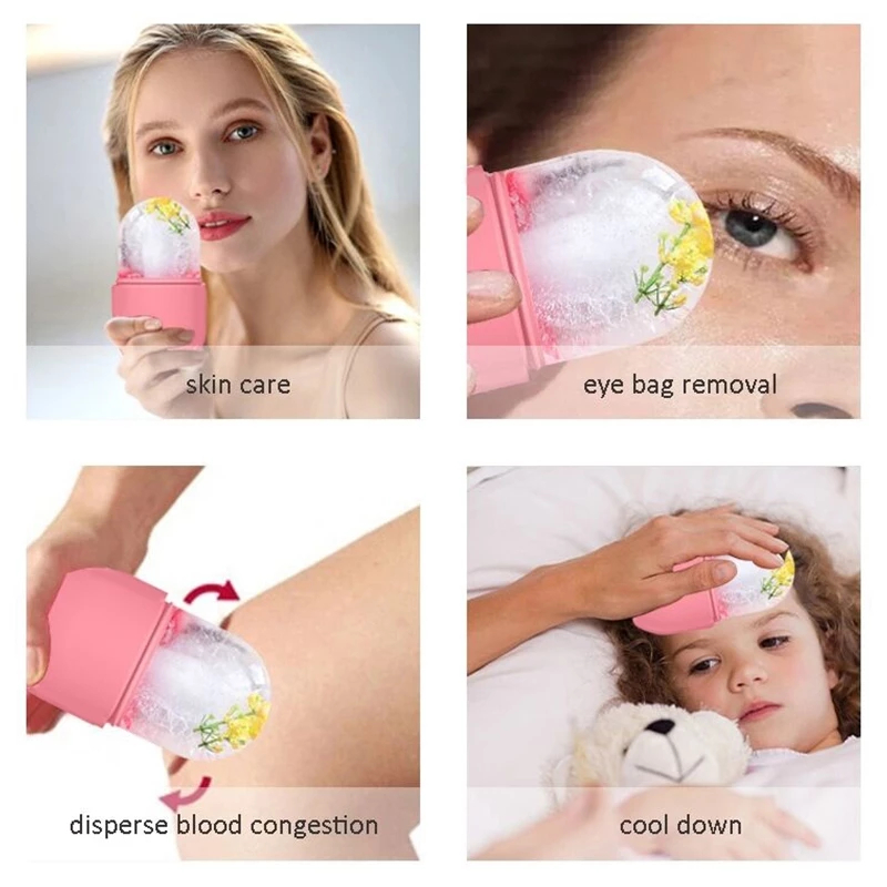 HOT PRODUCT Facial Ice Contour Holder/Ice Ball Face Massager/Facial Eye Ice Roller Cube/Alat