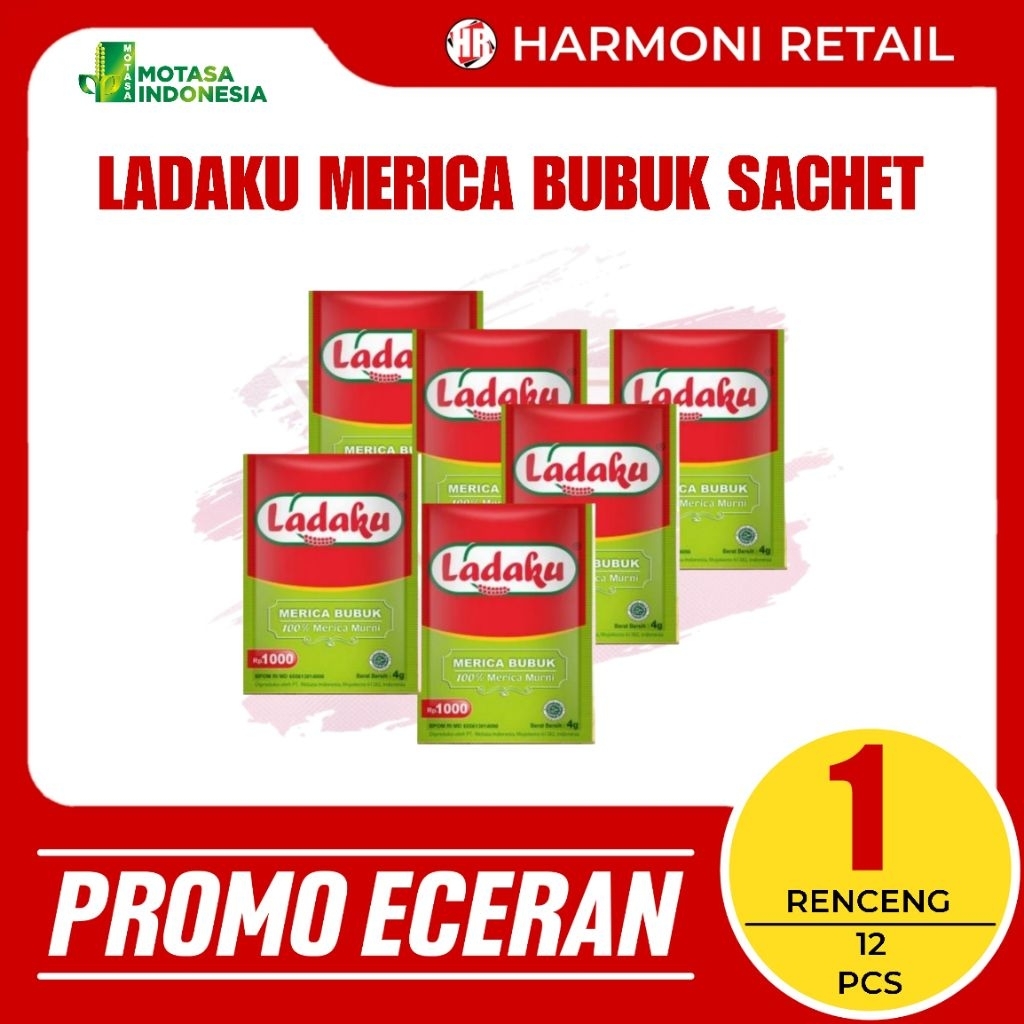 

Ladaku Merica Bubuk Sachet 1 Renceng isi 12 Sachet Rempah