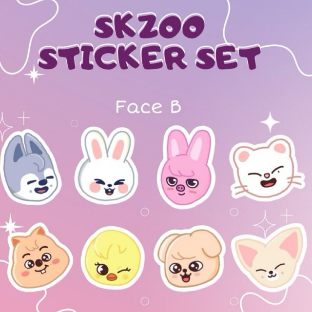 

Skzoo Straykids Sticker Set Kpop All Member