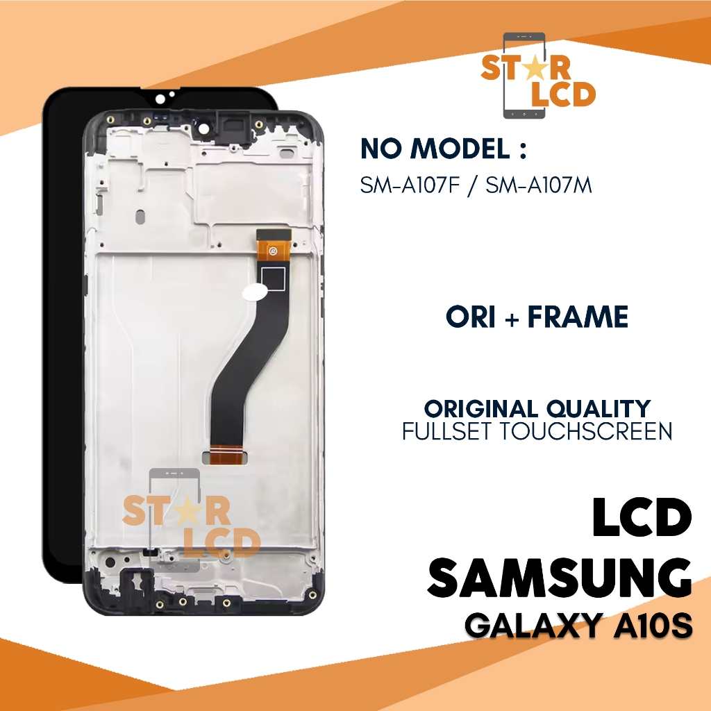 Grosir LCD Samsung A10S (A107) - Finger Print + Frame Fullset Touch Screen