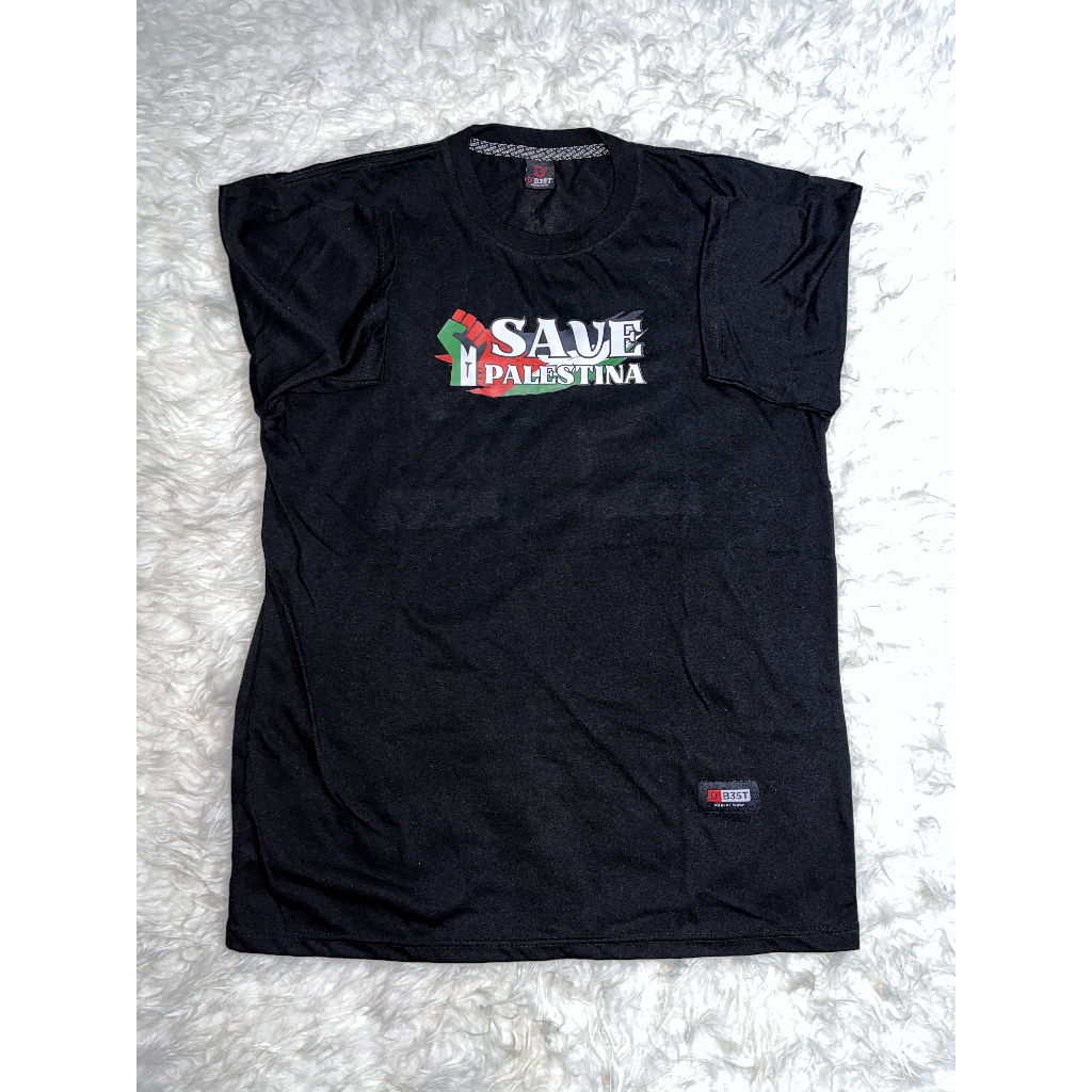 Kaos Lengan Pendek "Save Palestina" (D'B35T)