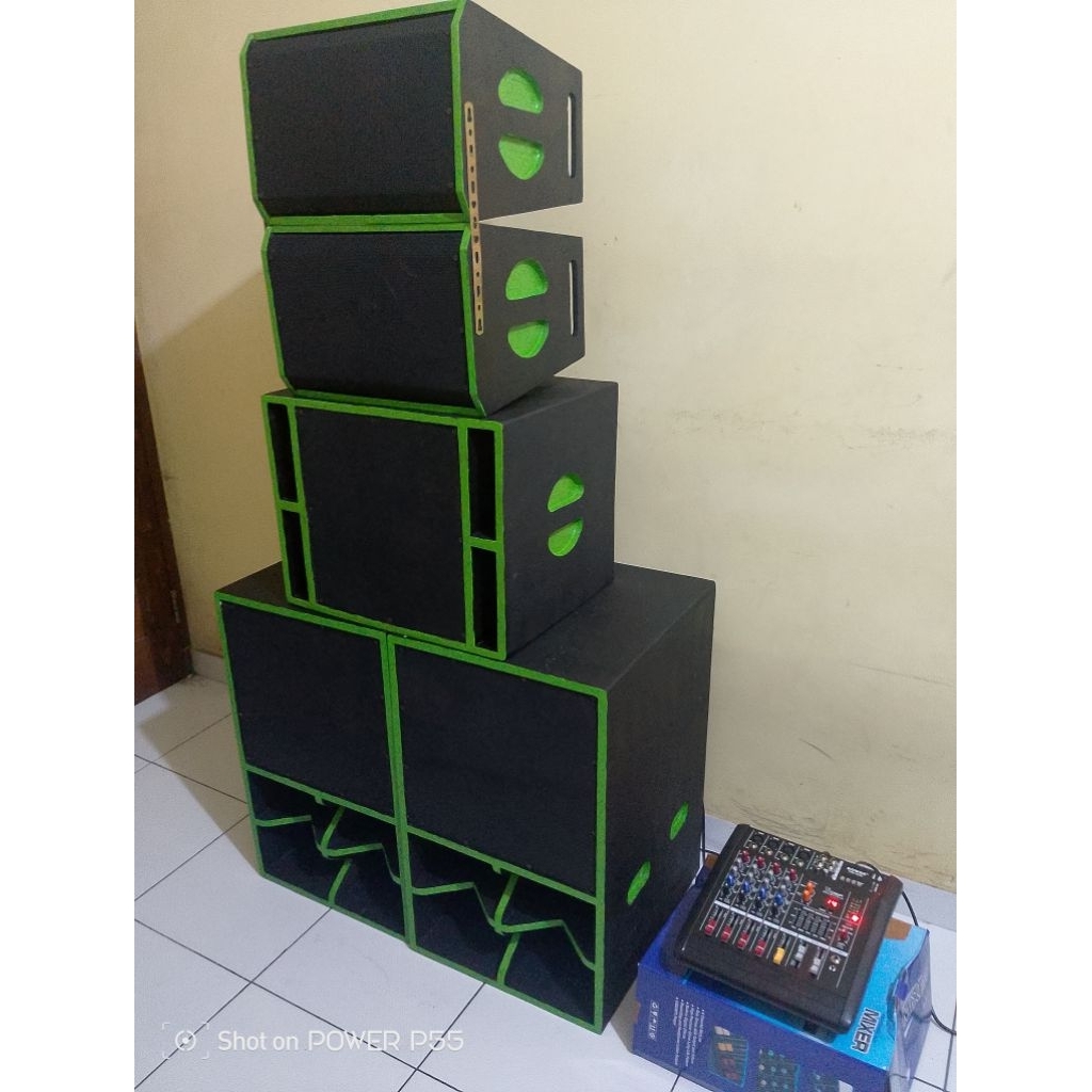 paket sound sistem rumahan 12 inc cbs,10 inc ,spl ,8 inc array plus power mixer