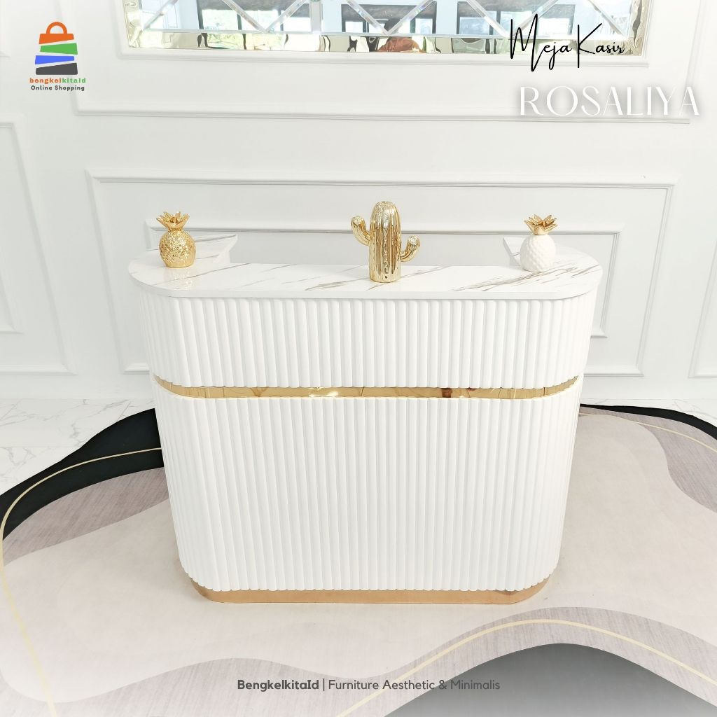 Rosaliya Meja Counter Resepsionis Meja Ressepsionis Desk Meja Resepsionis Counter Meja Kasir Counter