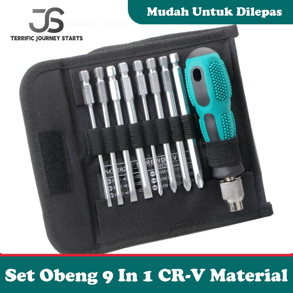 JS Obeng Set Reparasi 9 in 1 obeng set lengkap  obeng set obeng set lengkap murah obeng set original