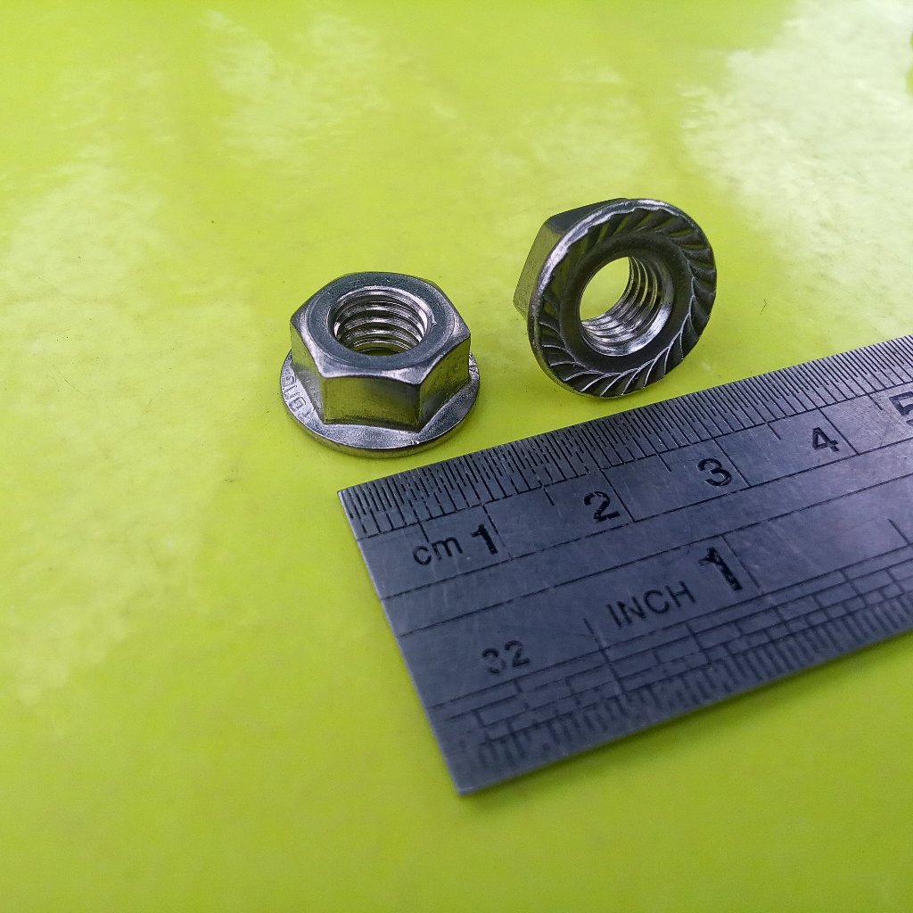 MUR FLANGE M8 STAINLESS STEEL / MUR KUNCI 13/ MUR TOPI STAINLESS M8 SUS 304 / MUR FLANGE SS M8 SS304