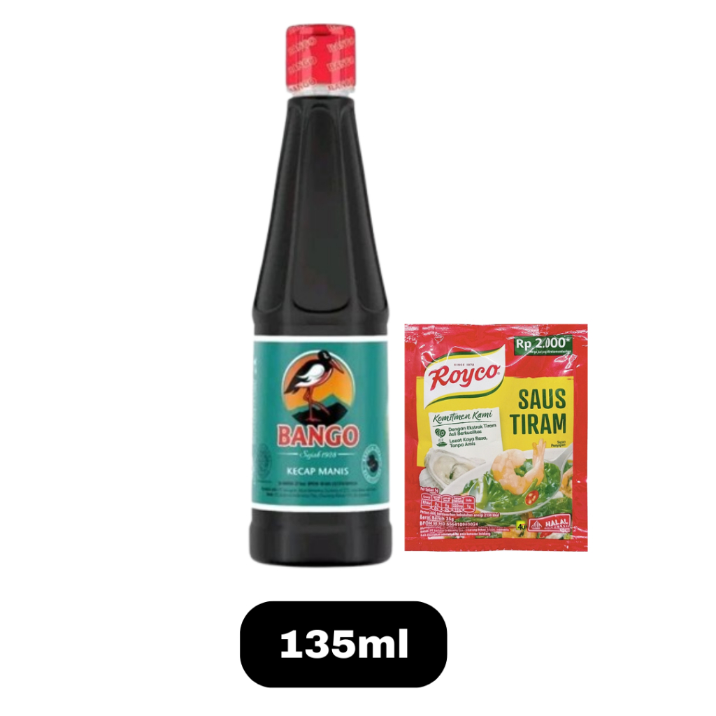 

KECAP BANGO 135ML BONUS ROYCO SAUS TIRAM [ PCS ]