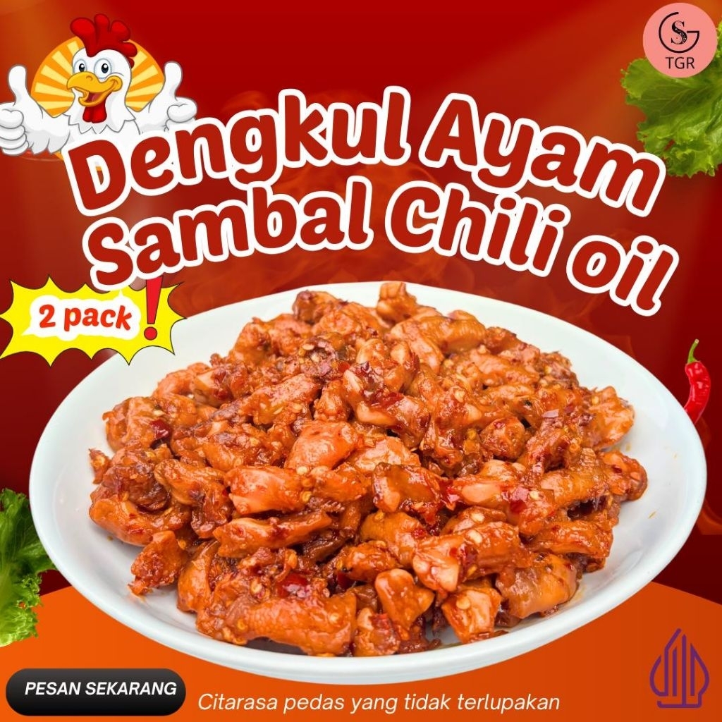 

2 PACK DENGKUL AYAM CHILLI OIL 100GR SAMBAL CHILLI OIL PEDAS