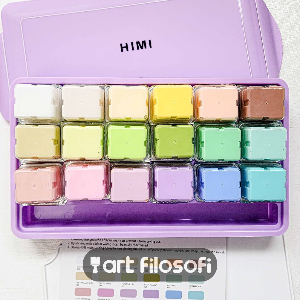 

KODE O58F Miya Himi Pastel Gouache 18x3ml Cat Air Gouache