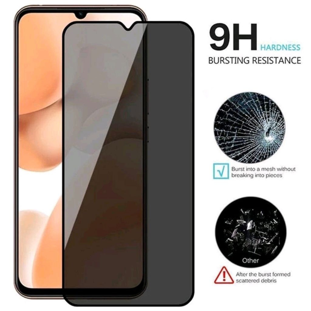 Temperedglas Spy privasi full list hitam type hp xiaomi Poco F2/Poco F2 Pro/Poco F3/Poco F3 GT/Poco 