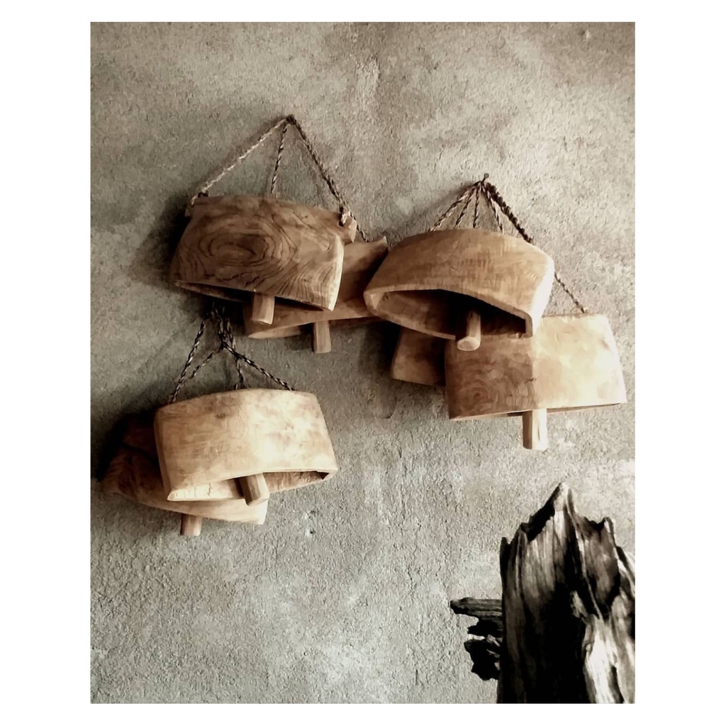 Kayu Lama Lonceng sapi kayu jati antik lawasan