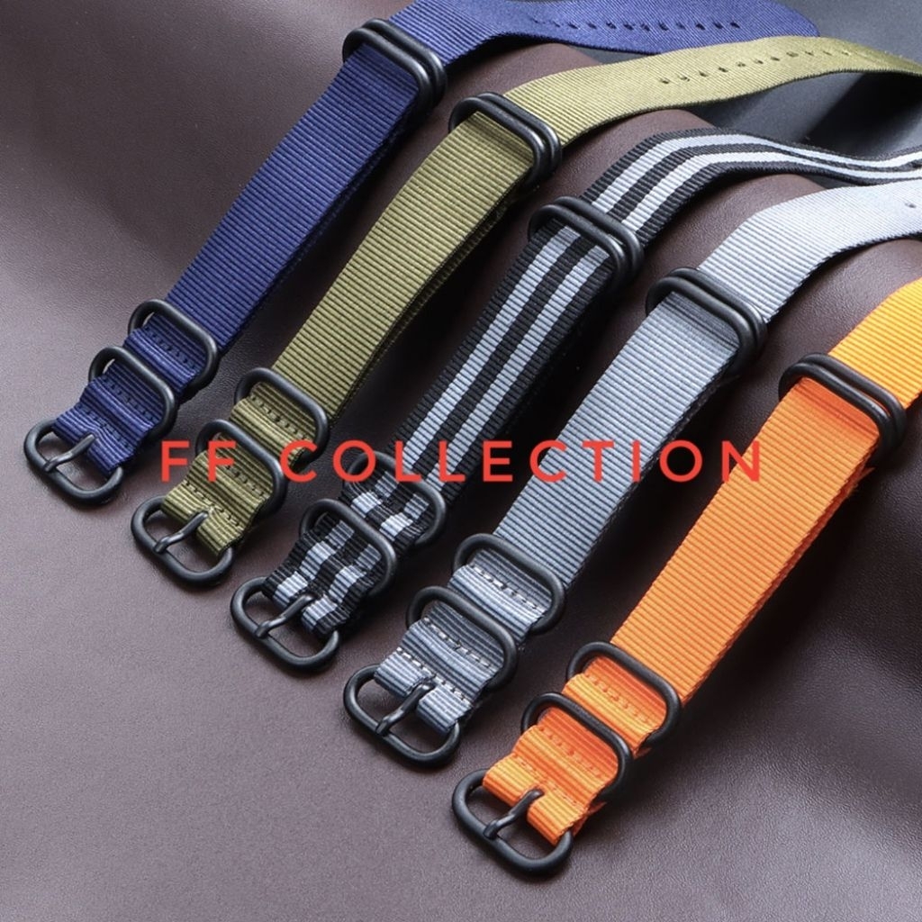 FF COLLECTION ORIGINAL Tali Jam Tangan NATO Canvas PVD Strap Tali Jam DW AC Seiko Expedition Nylon 1