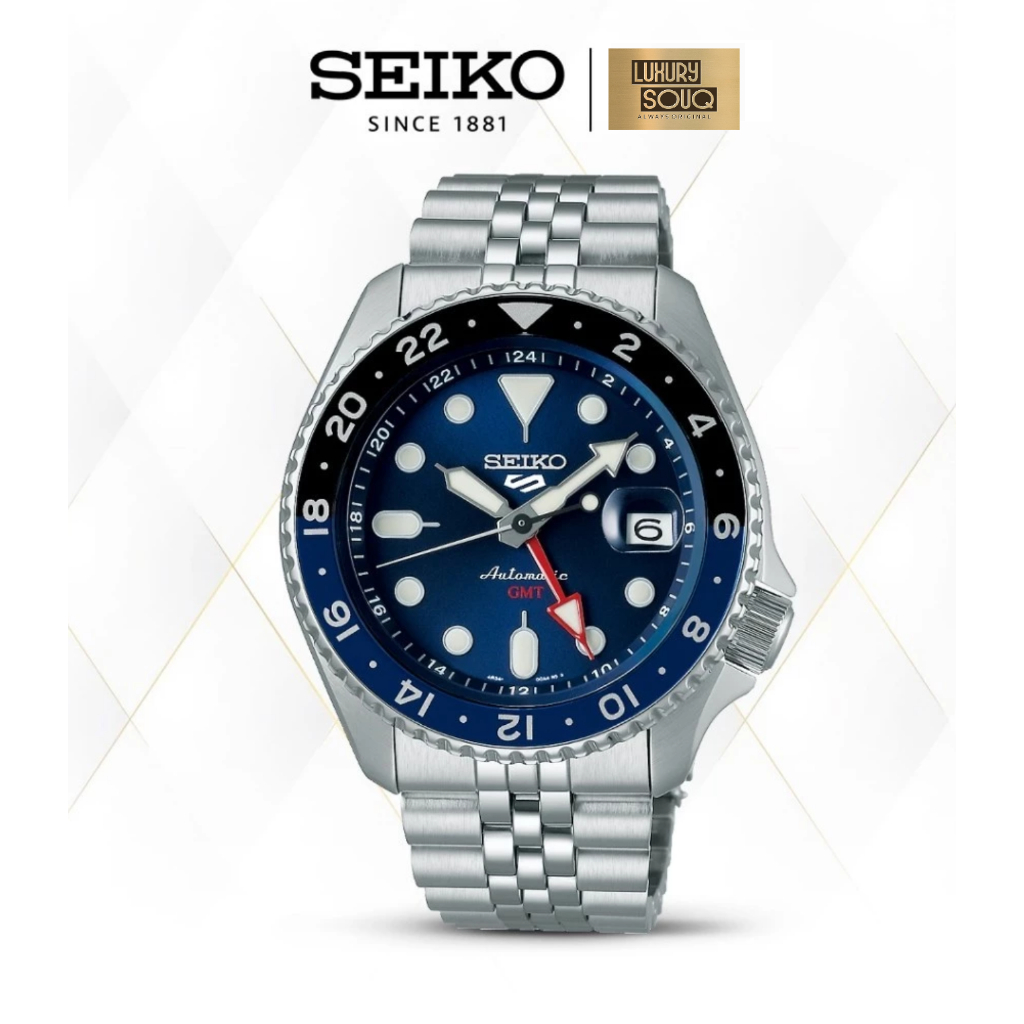 Seiko 5 SSK003K1 GMT Series Blueberry Automatic Stainless Original