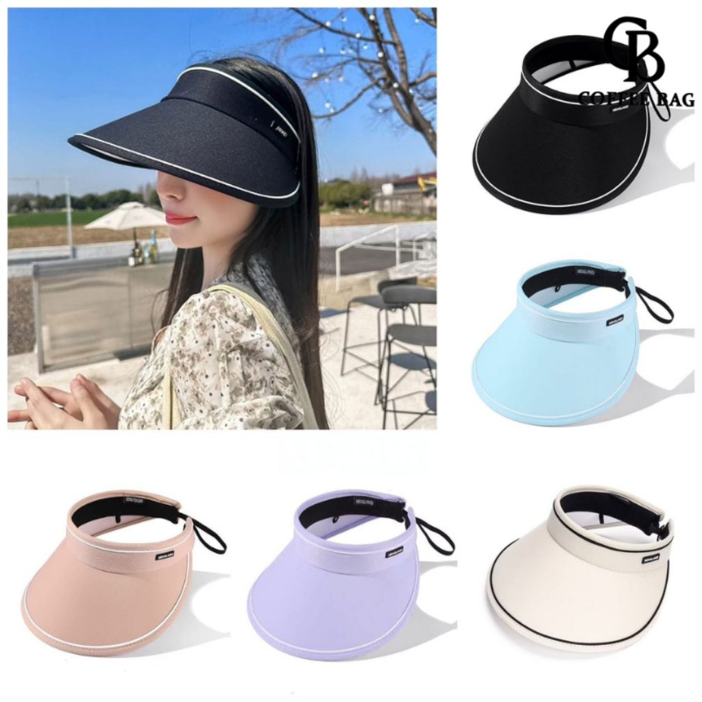 [CB] Topi Visor Fashion M-4416 Lipat Besar Musim Panas Topi Pantai Pelindung Panas Topi Golf TPI-262