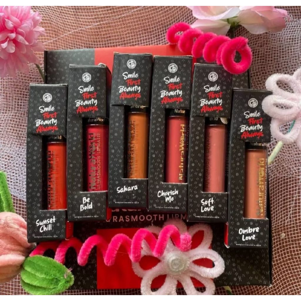 LipMatte NaturaWorld / Lipstik Natura World Original Dengan Kemasan Baru