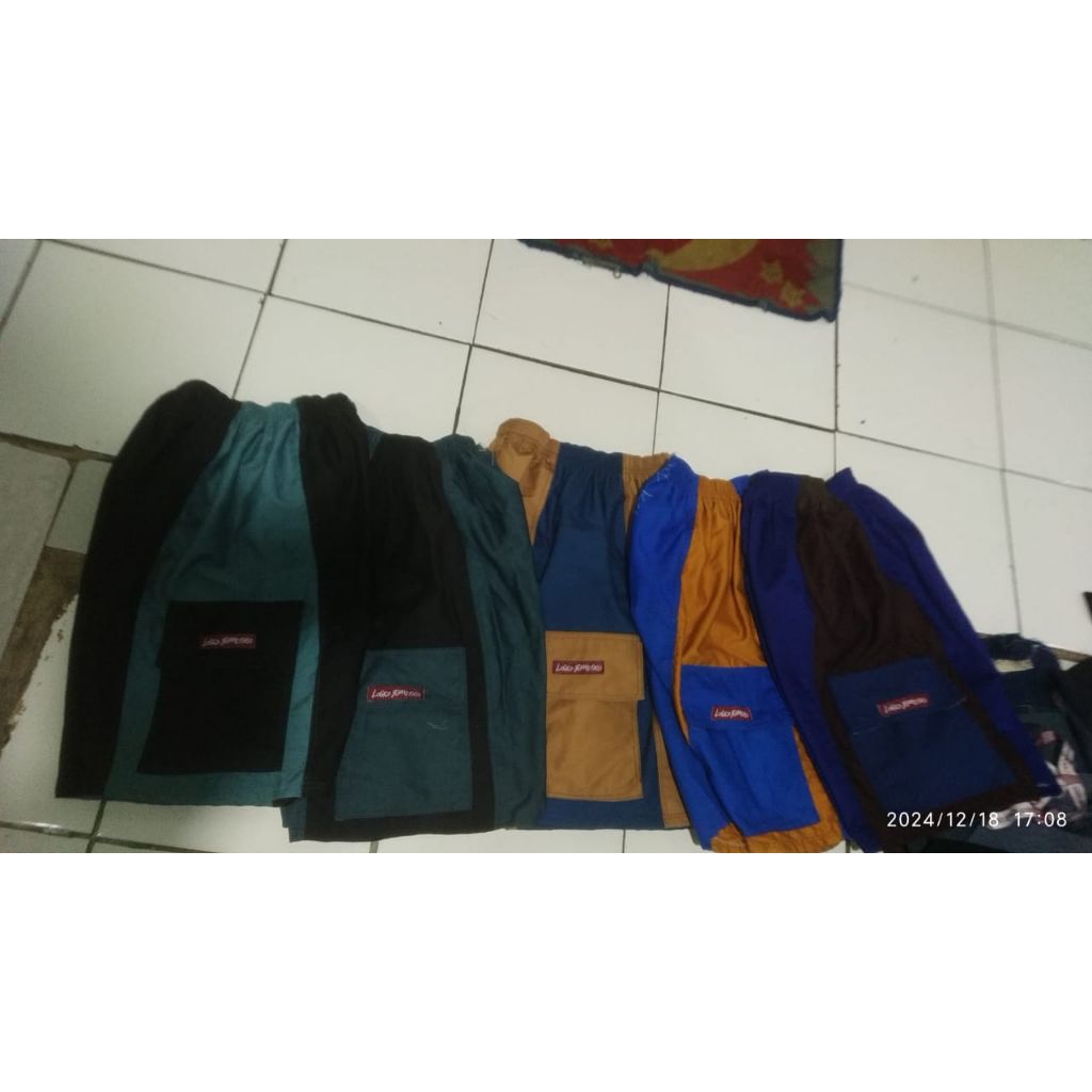 celana pendek slank kombinasi jumbo