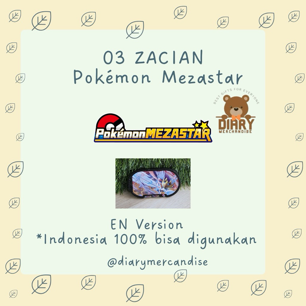 ZACIAN POKEMON MEZASTAR INDONESIA TAG EN VERSION REGIONAL INDONESIA