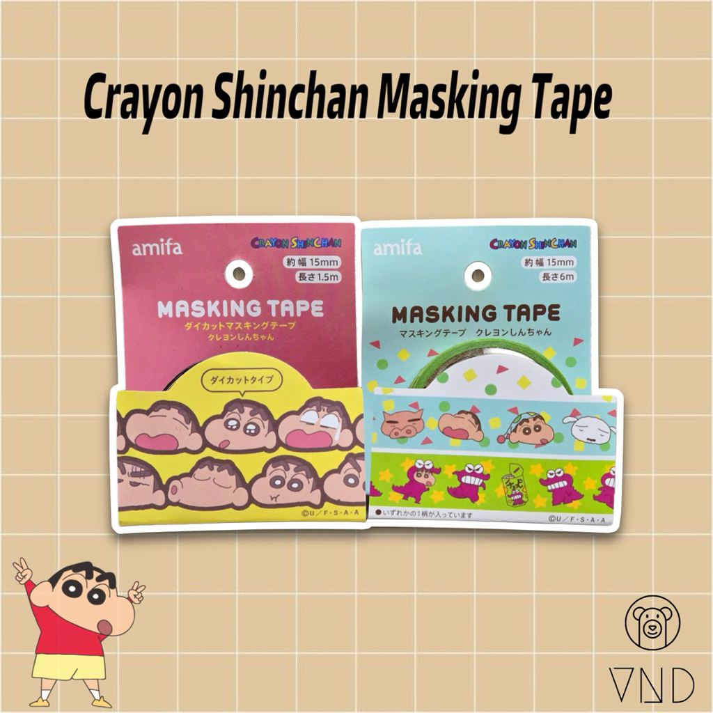 

Crayon Shinchan Masking Tape ORI Japan/ Washi Tape/ Isolasi karakter/ Hiasan Jurnal/ Buku Diary/ Scrapbook