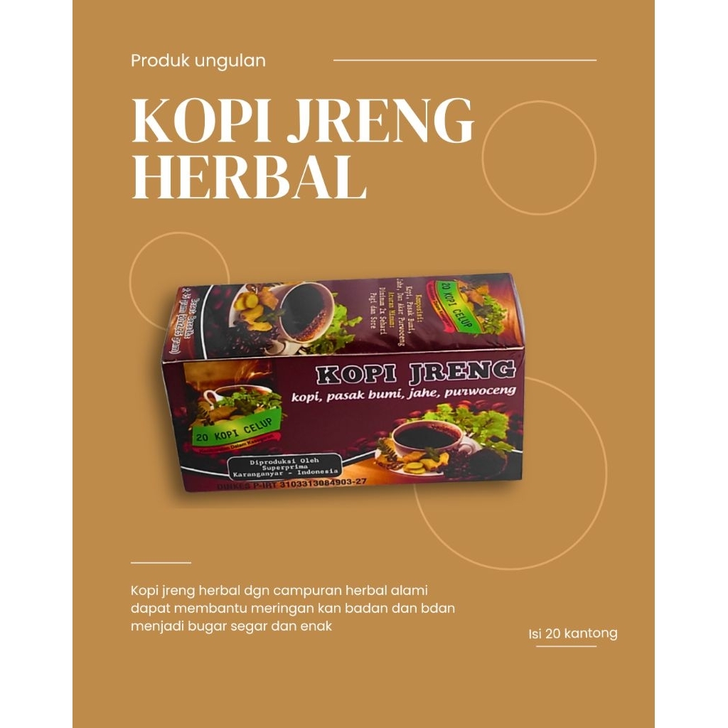 20 celup Kopi jreng stamina Pria ampuh - purwoceng-