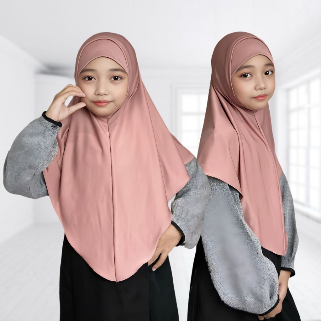 Jilbab Instan Anak Perempuan Hijab Instan Non Pet Kerudung Anak Zeeva