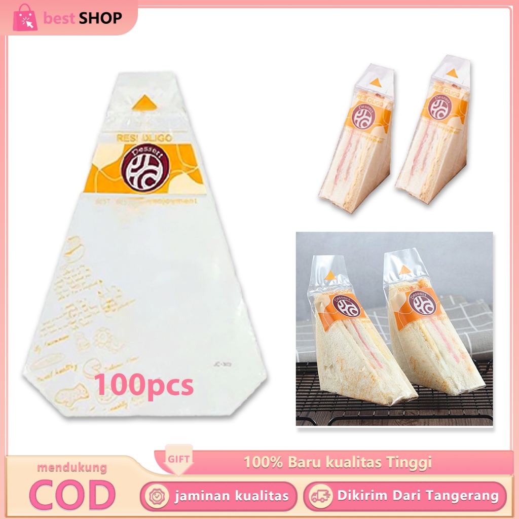 Kemasan Sandwich 100 pcs Sandwich Bag Sandwich Kemasan 23.5x5.5cm Roti Lapis Plastik Kemasan