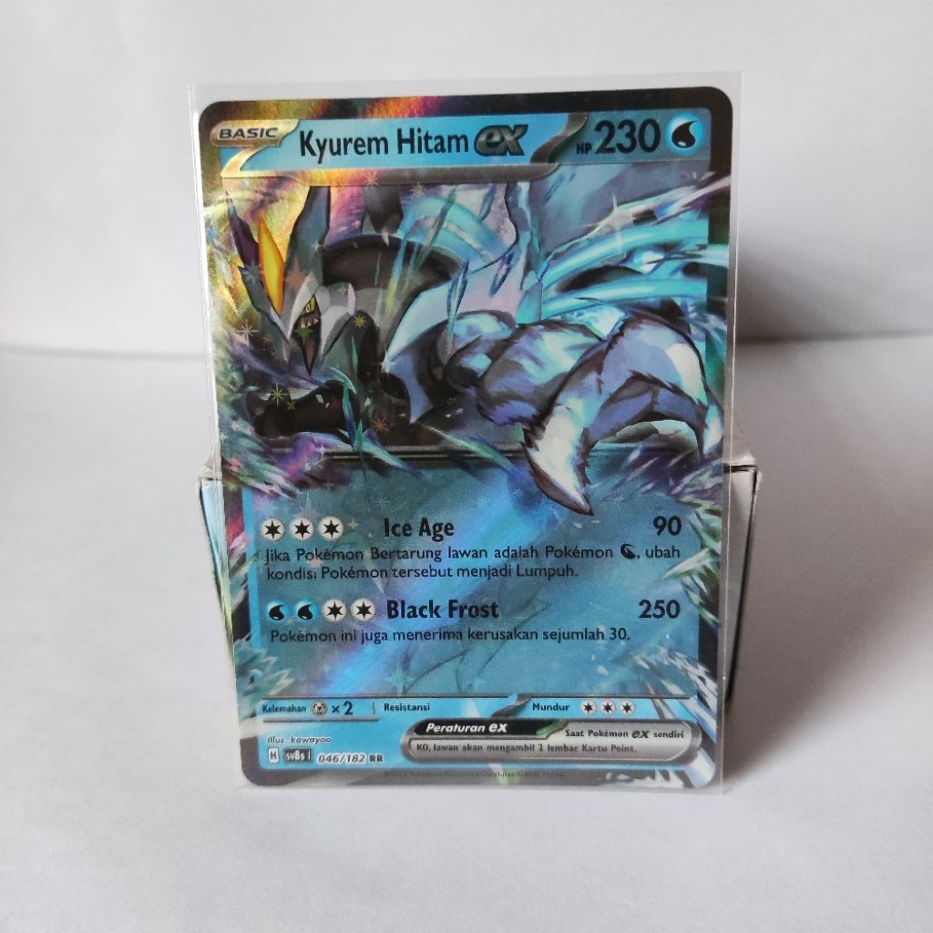 Kyurem Hitam Ex RR sv8s 046/182 Pokemon TCG Indonesia
