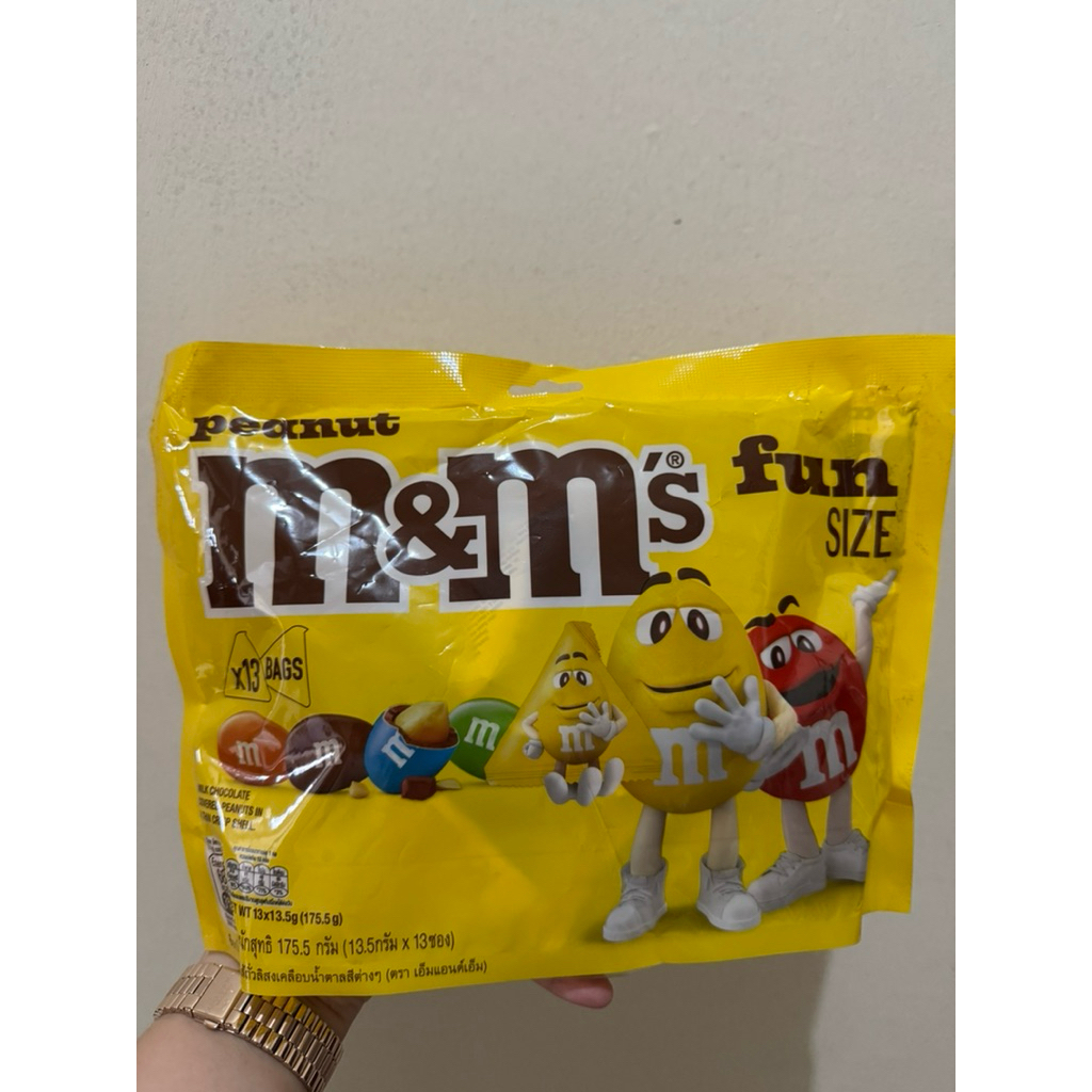 

m & m chocholate peanut fun size 13 bag