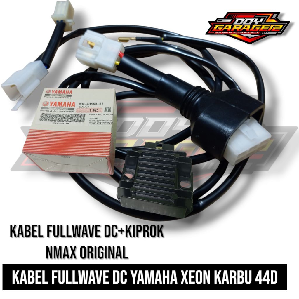 Kabel Soket Fullwave Dc Yamaha Xeon karbu 44D Kabel Fullwave+Kiprok Nmax Original Yamaha Xeon karbu 