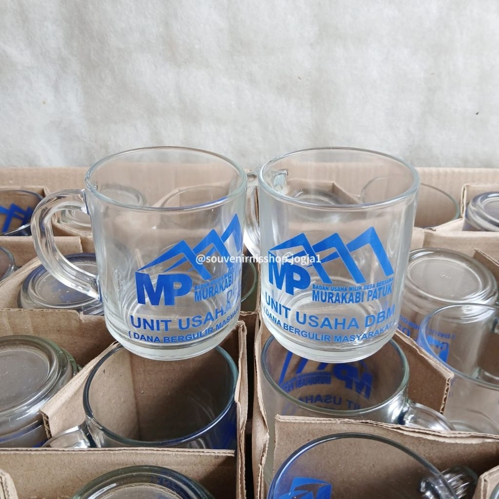 TERMURAH souvenir pernikahan gelas Souvenir pernikahan murah / gelas sablon/Grosir souvenir jogja mu