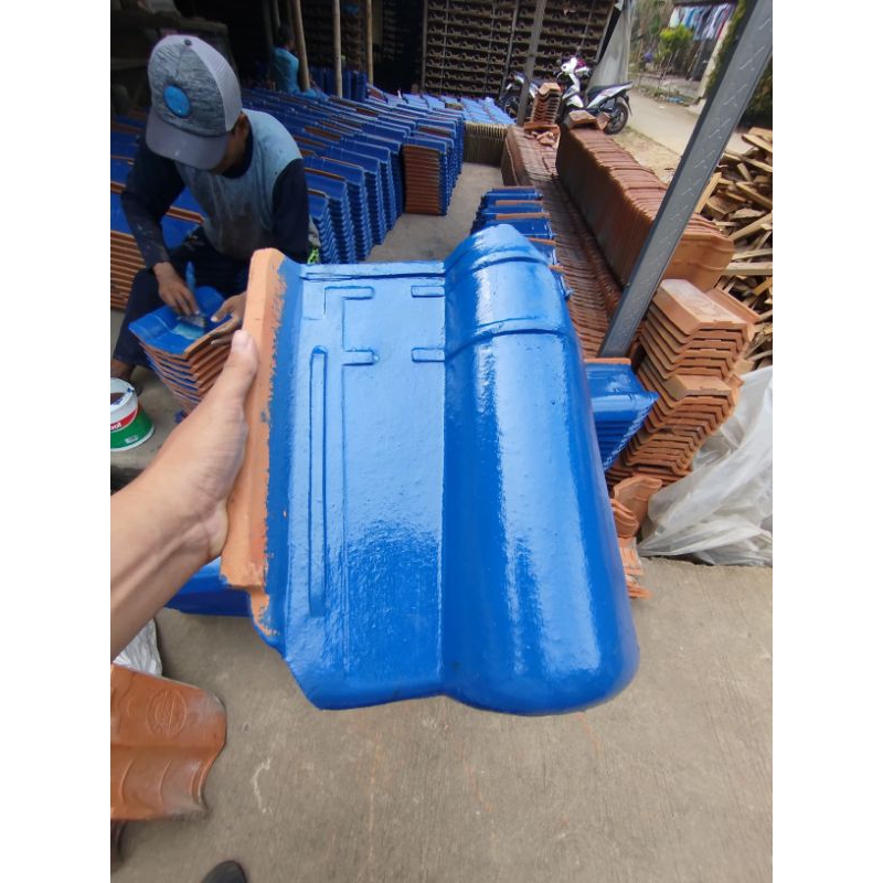 (Best Seller) Genteng Mantili Jumbo Gilingan dua kali Cat Pernis