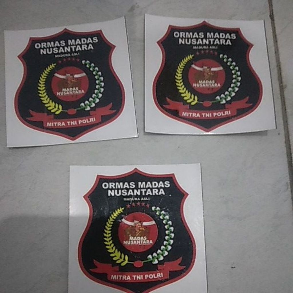 

stiker ormas madas nusantara stiker madura asli isi 3 pcs