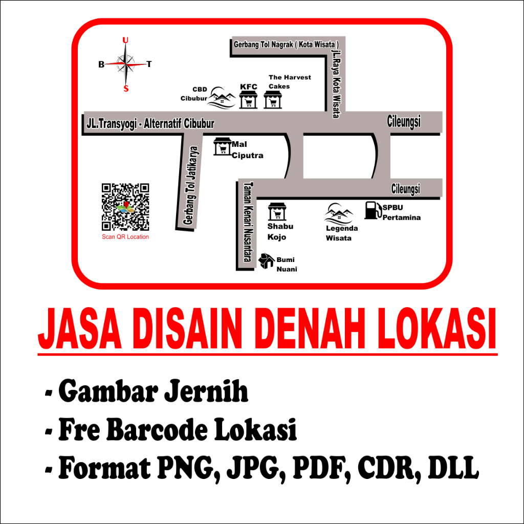 Jasa Disain Denah Lokasi, Denah Lokasi - tata ruang DLL