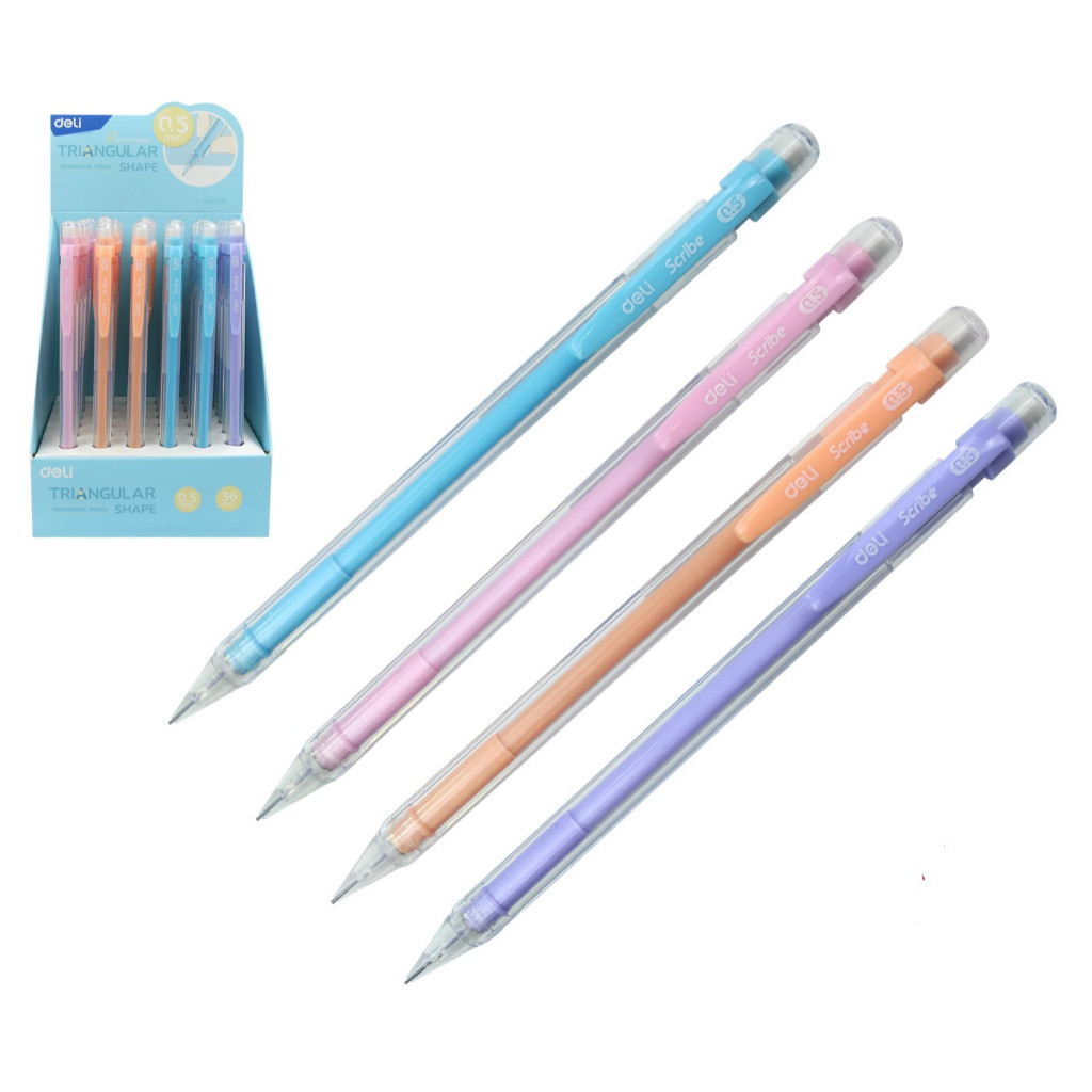 

Mekanik Pensil DELI Mechanic Pencil 0.5 mm / 0.7 mm Body Plastik DELI EU-502