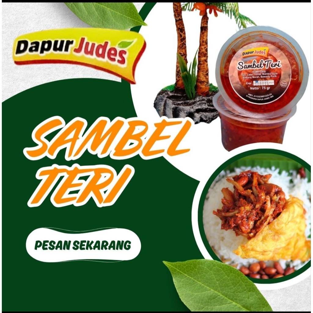 

paket 1 isi 3 pcs sambel teri judes kemasan cup 75g