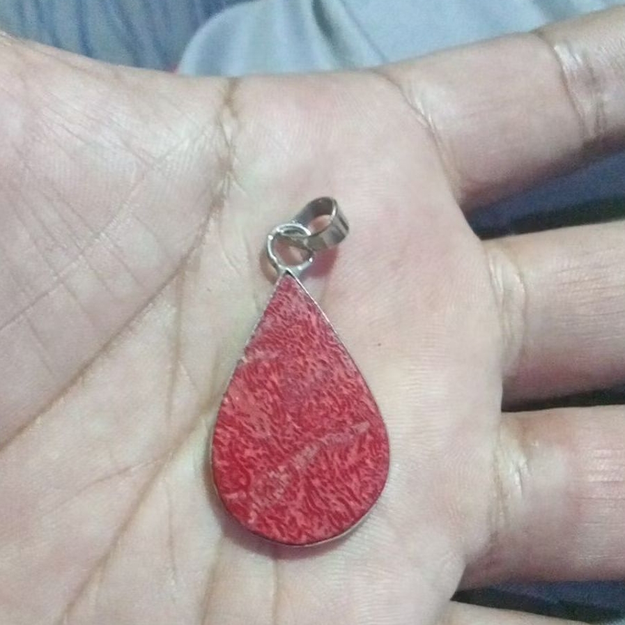 bandul liontin Marjan ring perak