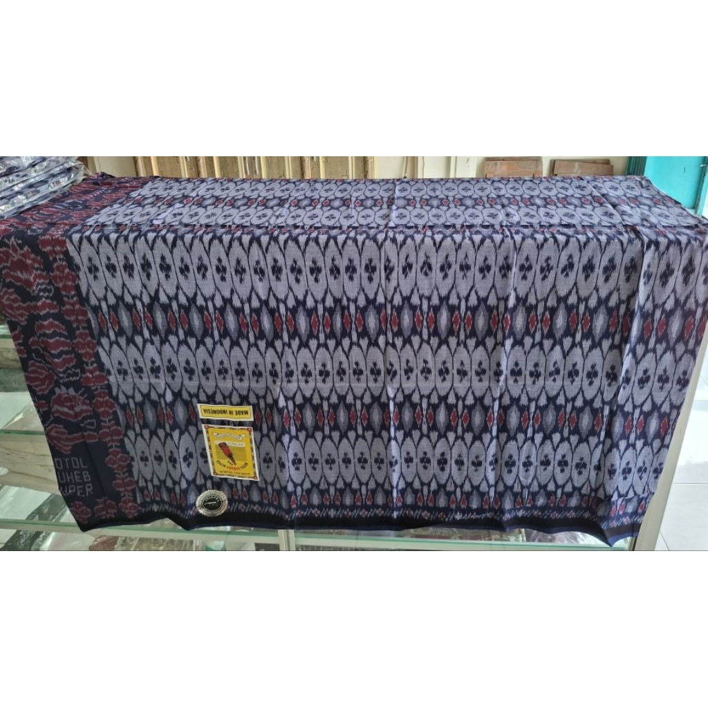Sarung Goyor Botol Sahara Warna Kombinasi Size Jumbo Sarongs Tenun ATBM Kerajinan Tenun Wanareja Han