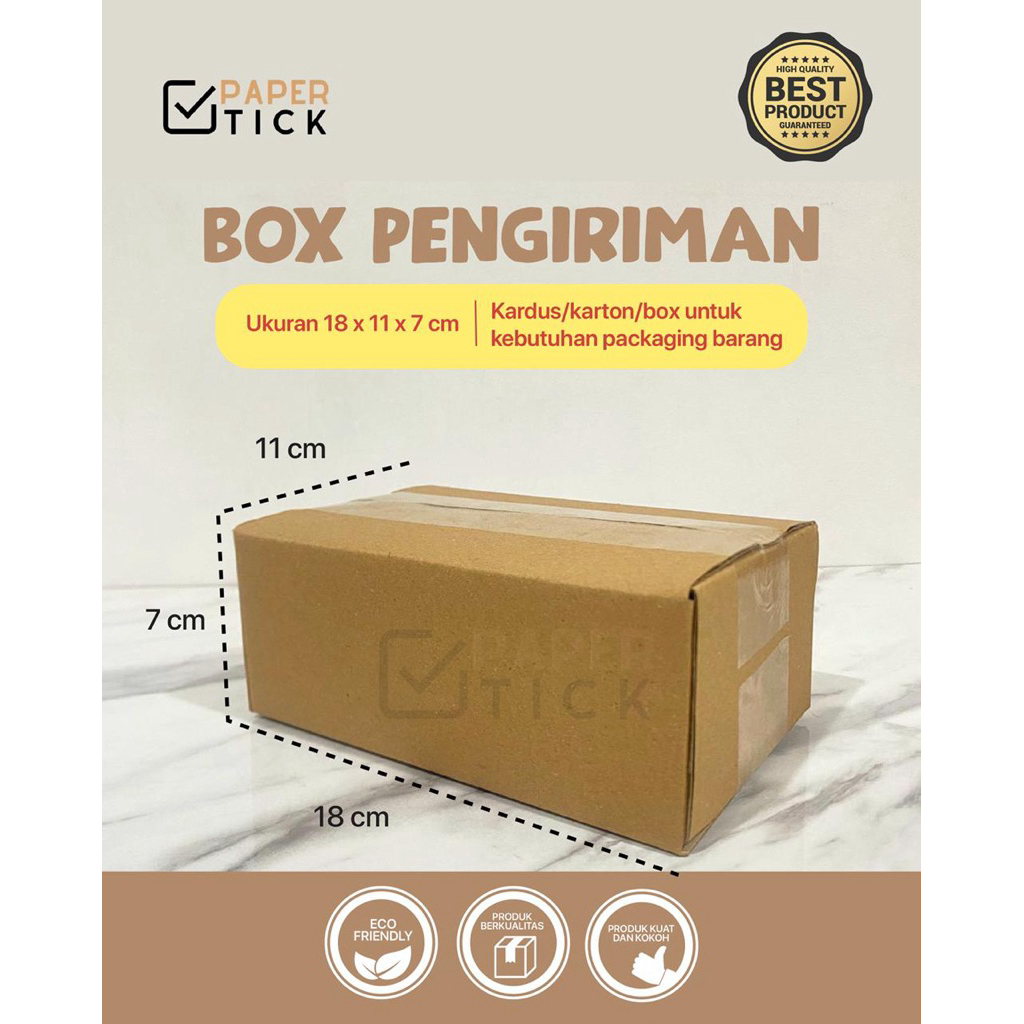 

Box Pengiriman 18x11x7 CM Kardus Packaging Kemasan Corrugated Kotak Pengiriman Online Shop